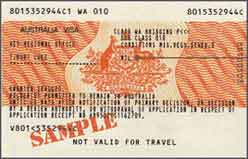 Sample Australian Visa